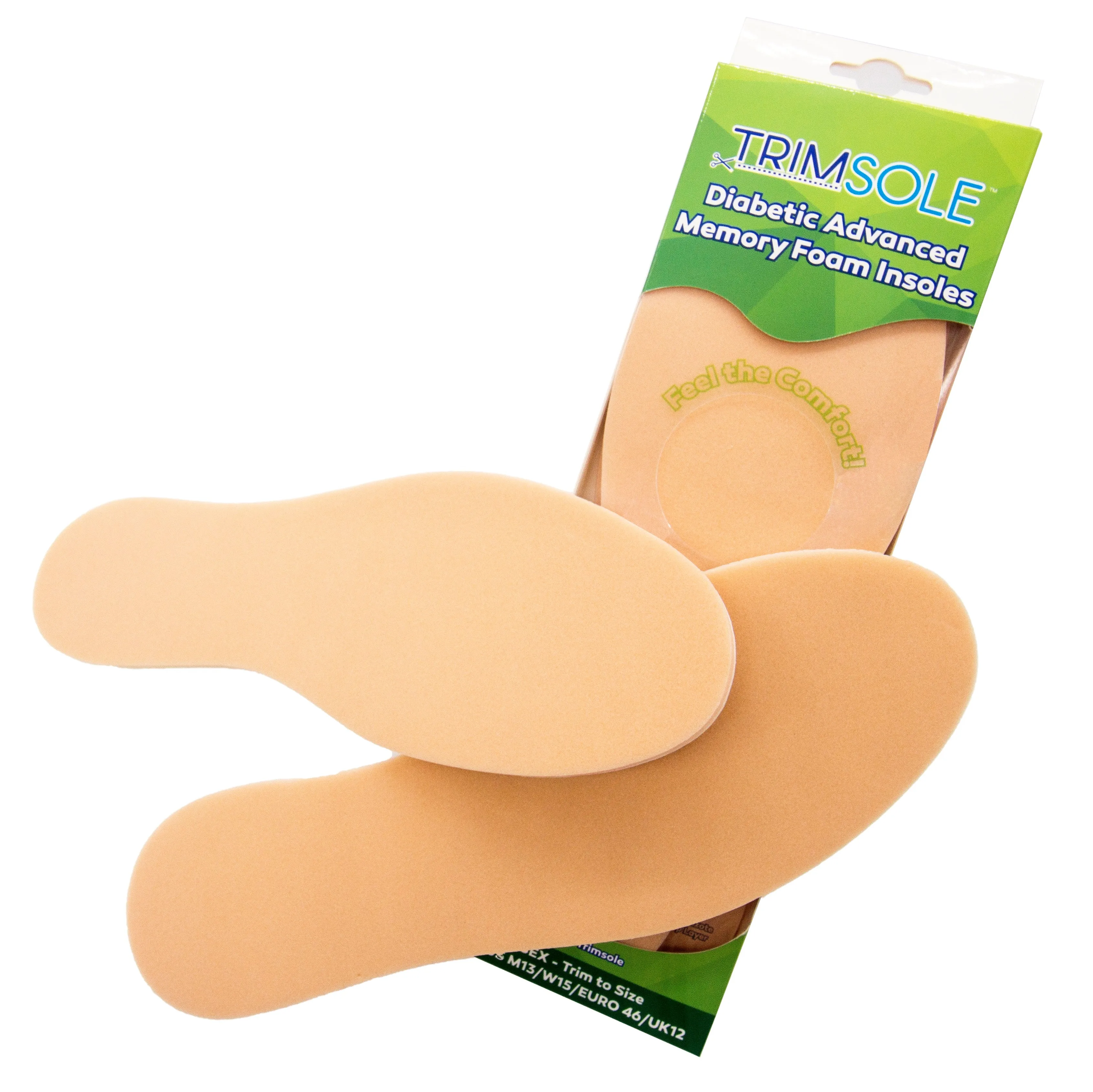 TRIMSOLE Memory Foam Insoles – Diabetic Plastazote