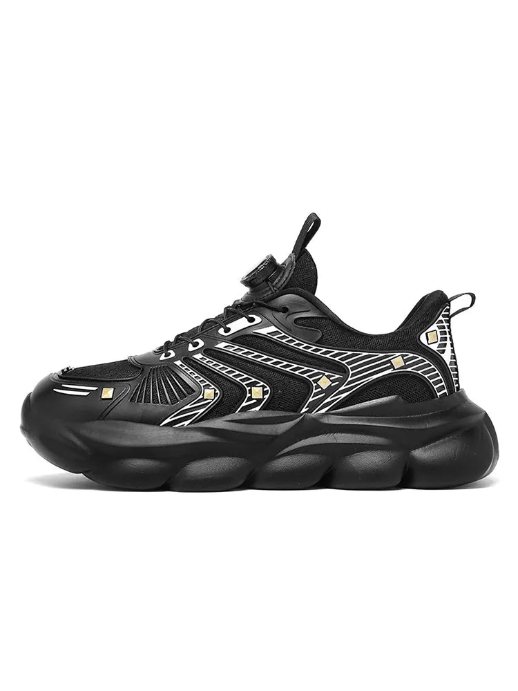 Ultralight Rotating Buttons Rubber Running Casual Shoes