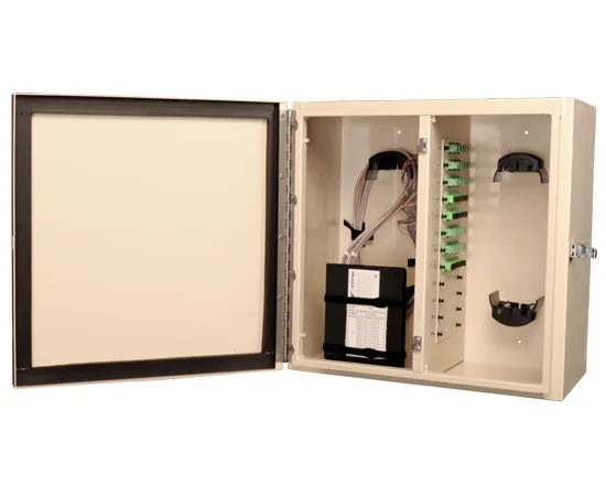 Wall Mount Fiber Patch Panel, NEMA 1 and 4 Rated, Up to 144 Ports