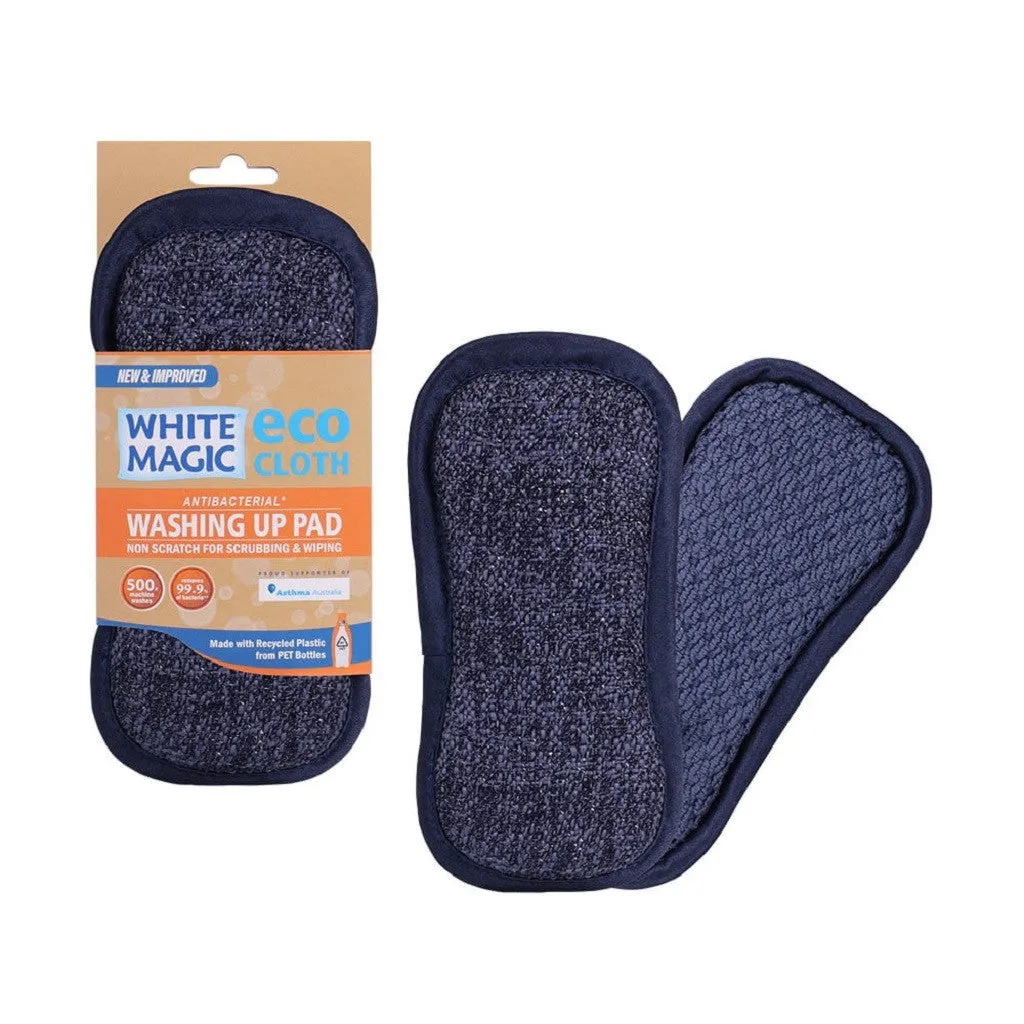 White Magic Eco Cloth Washing Up Pad - Denim