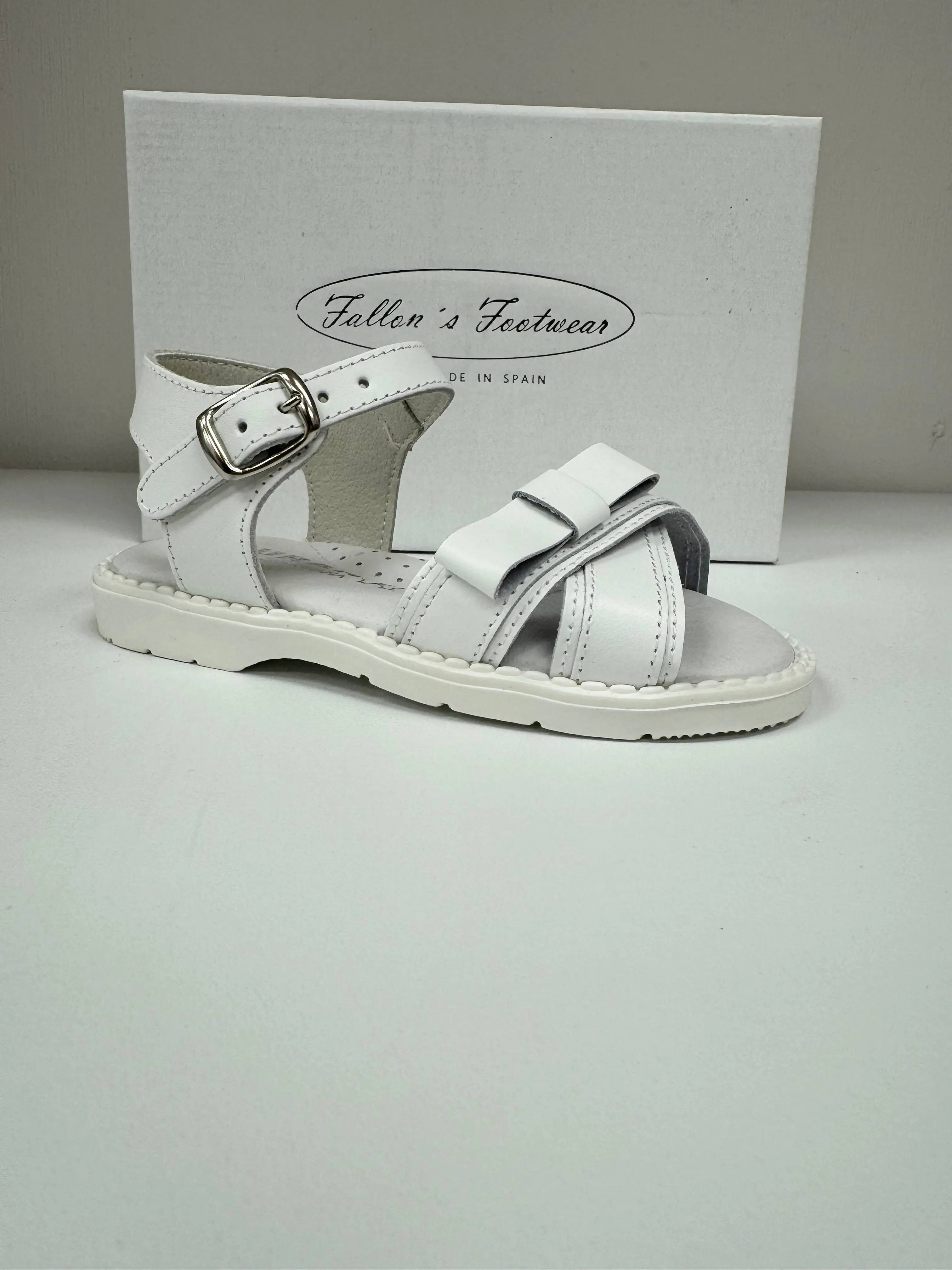 White Side Bow Sandal