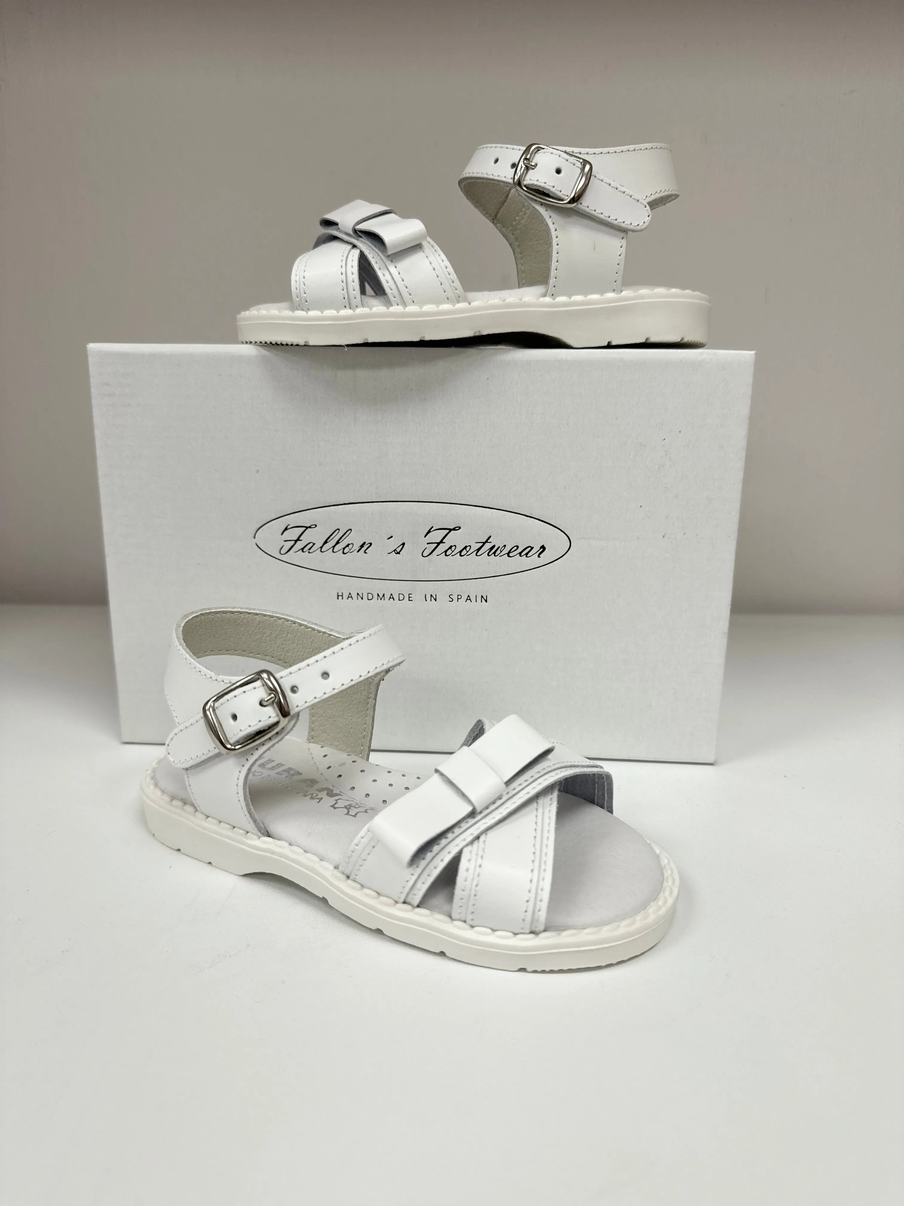 White Side Bow Sandal