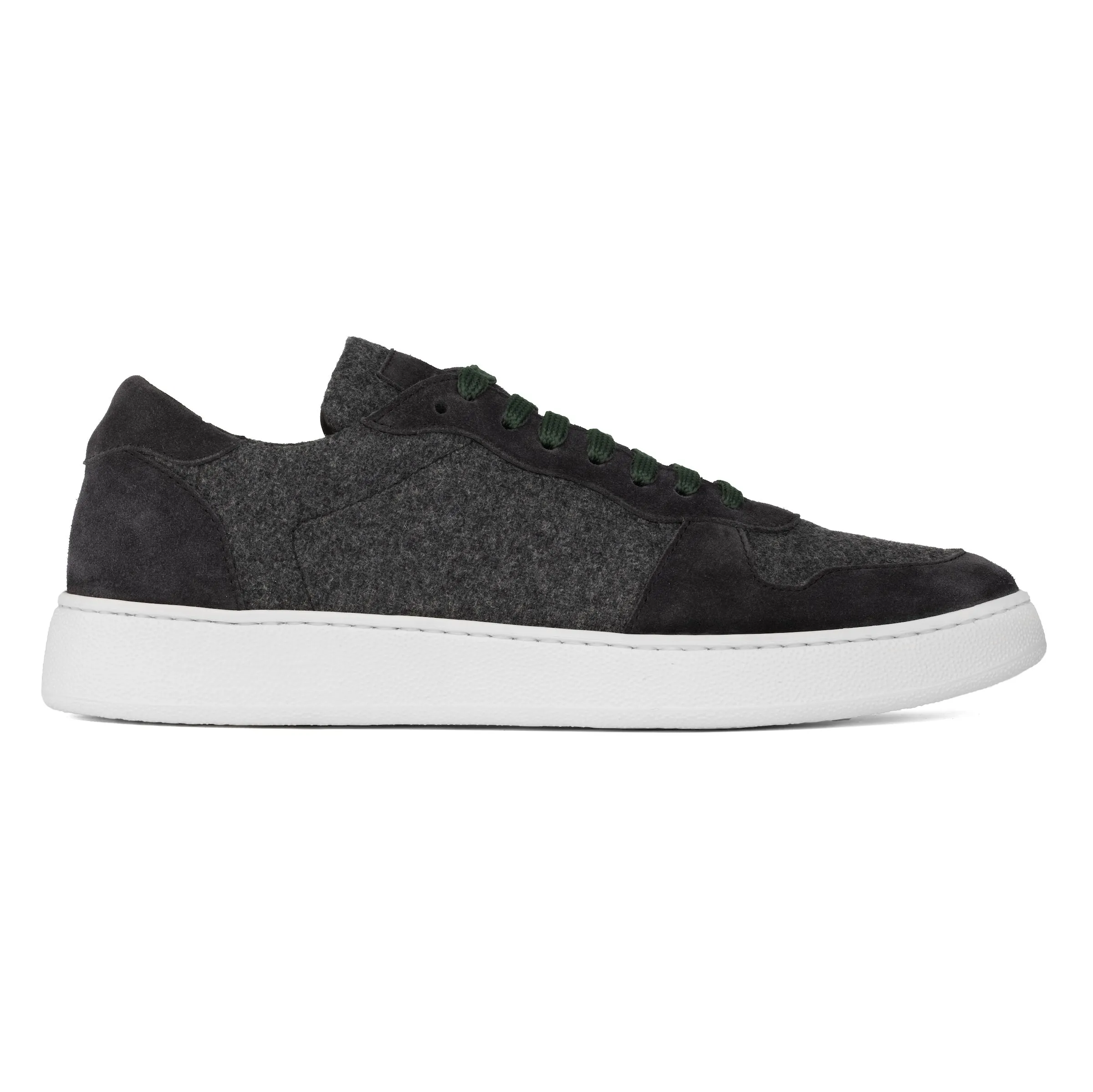 Whitworth Charcoal/Black Cashwool Court Sneaker