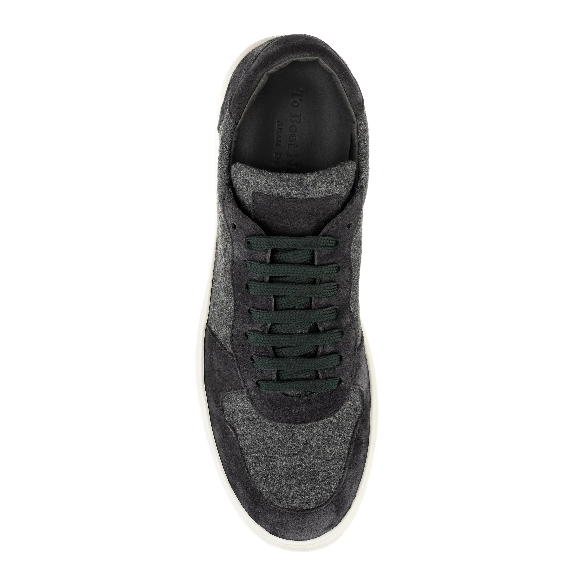 Whitworth Charcoal/Black Cashwool Court Sneaker