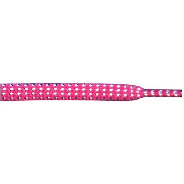 Wholesale Tubular Glitter 5/16" - Hot Pink (12 Pair Pack) Shoelaces