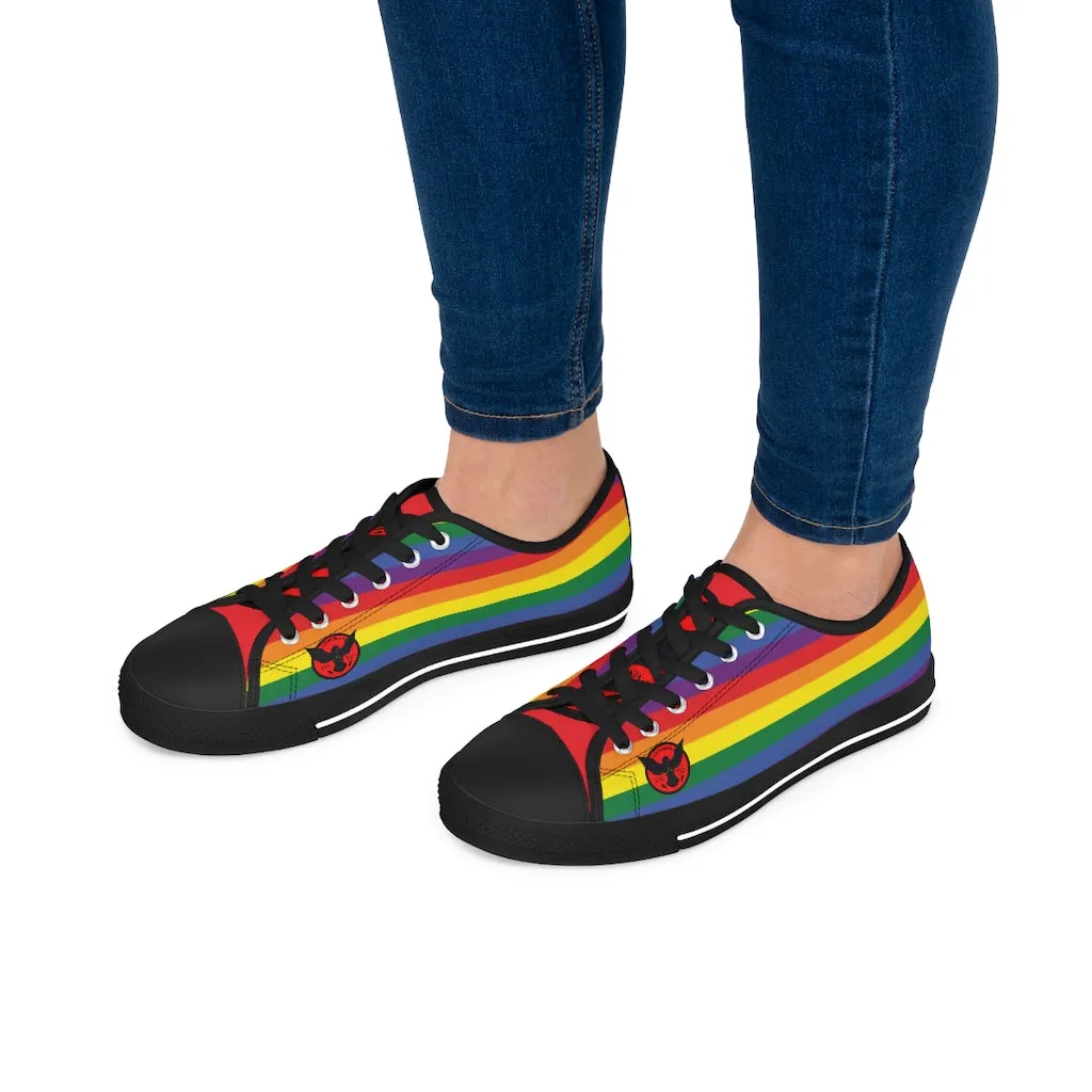 Women's Crowgodshi Colors of the Rainbow Low Top Sneakers