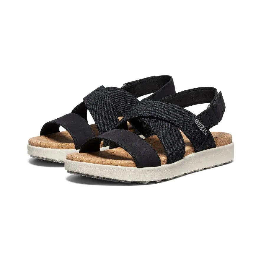 Women's Elle Criss Cross Sandal  |  Black/Birch